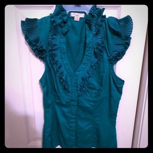 Forever 21 green buttoned top